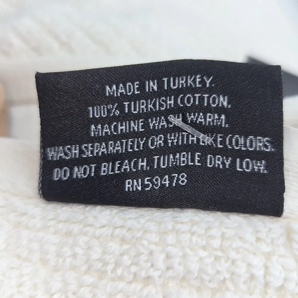 Hotel Balfour 4pc Cream And Taupe Turkish Cotton Towel Set 2 Bath 2 Hand